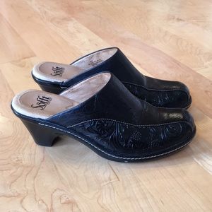SOFFT | Tooled Leather Mules Western Style